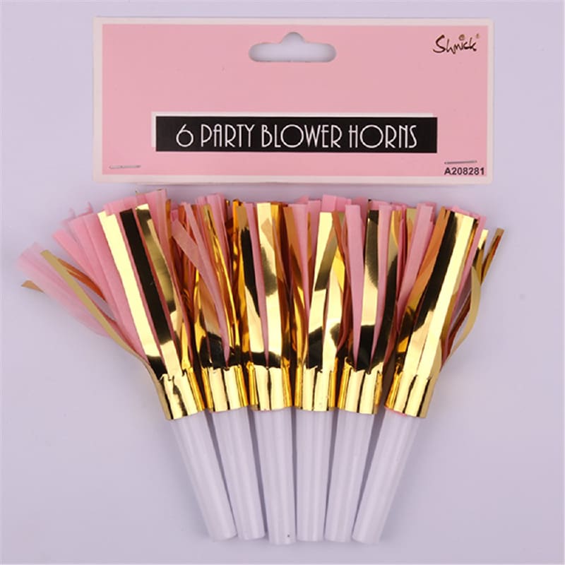 Blowers Pink and Gold Pk6