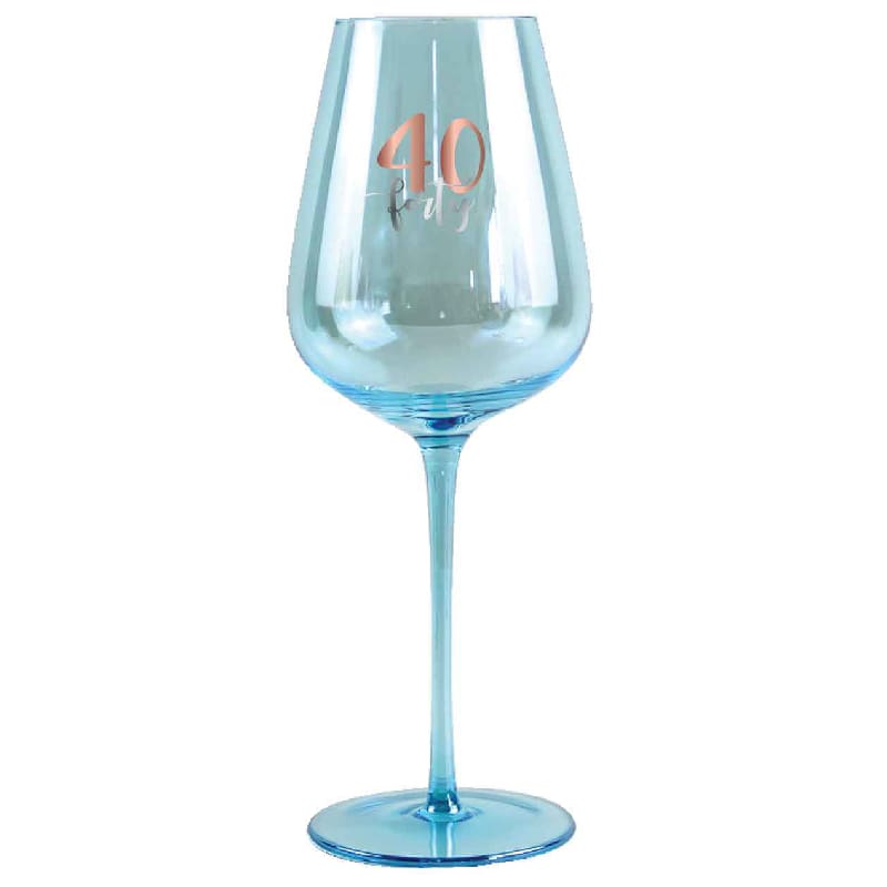Wine Glass 40 Coloured Rose Gold Decal