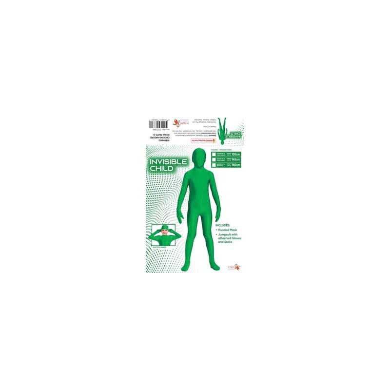 Costume Child Invisible Suit Green 160