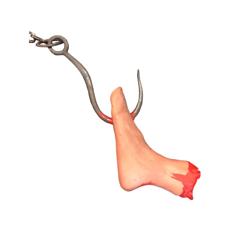 Body Parts Severed Foot on Hook