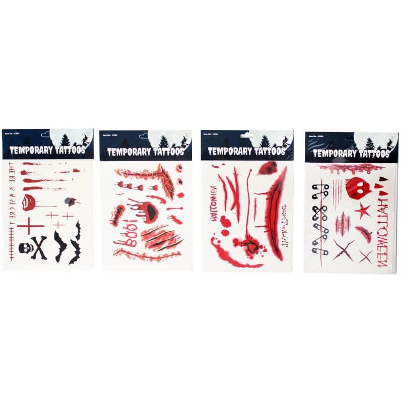 Tattoos Halloween Scary Assorted