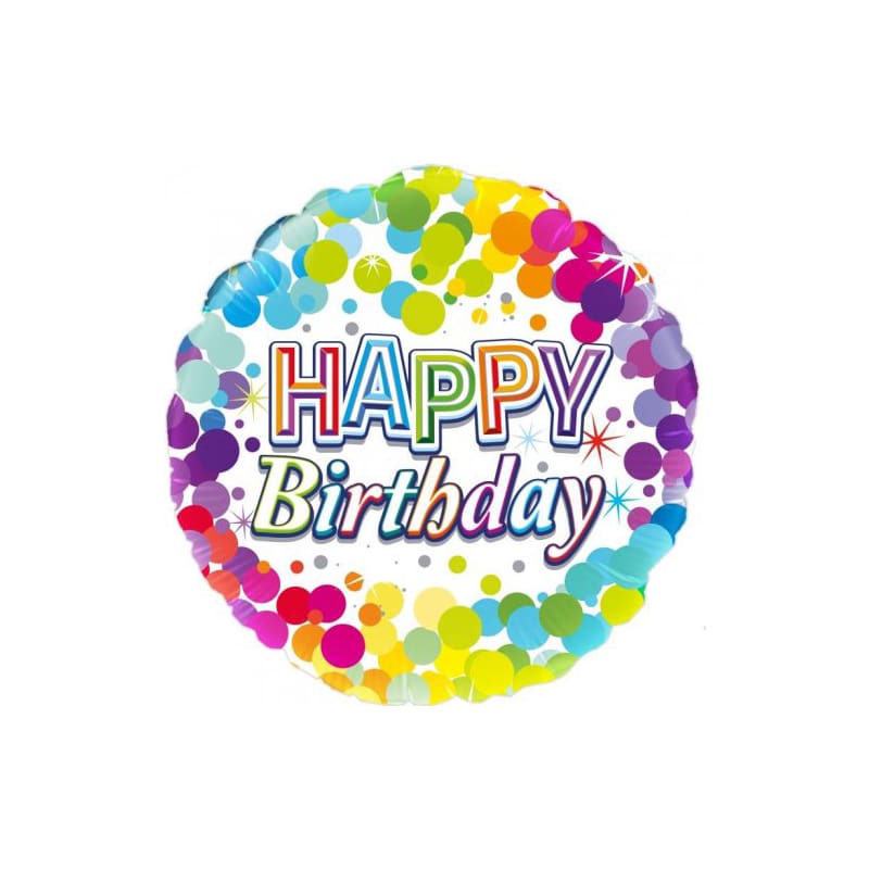 Foil 45cm Birthday Colourful Confetti