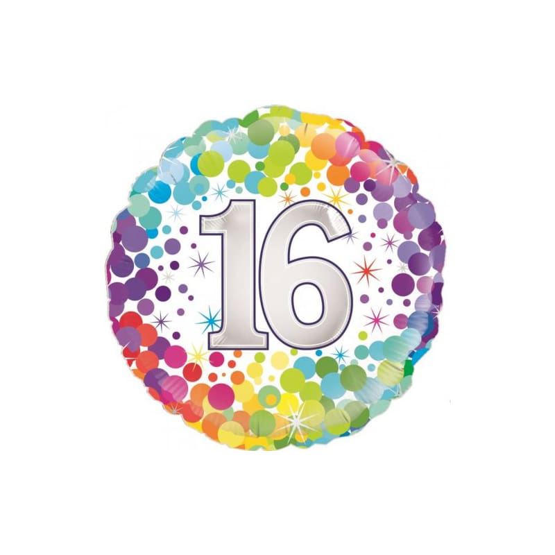 Foil 45cm 16 Colourful Confetti