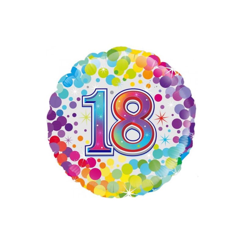 Foil 45cm 18 Colourful Confetti