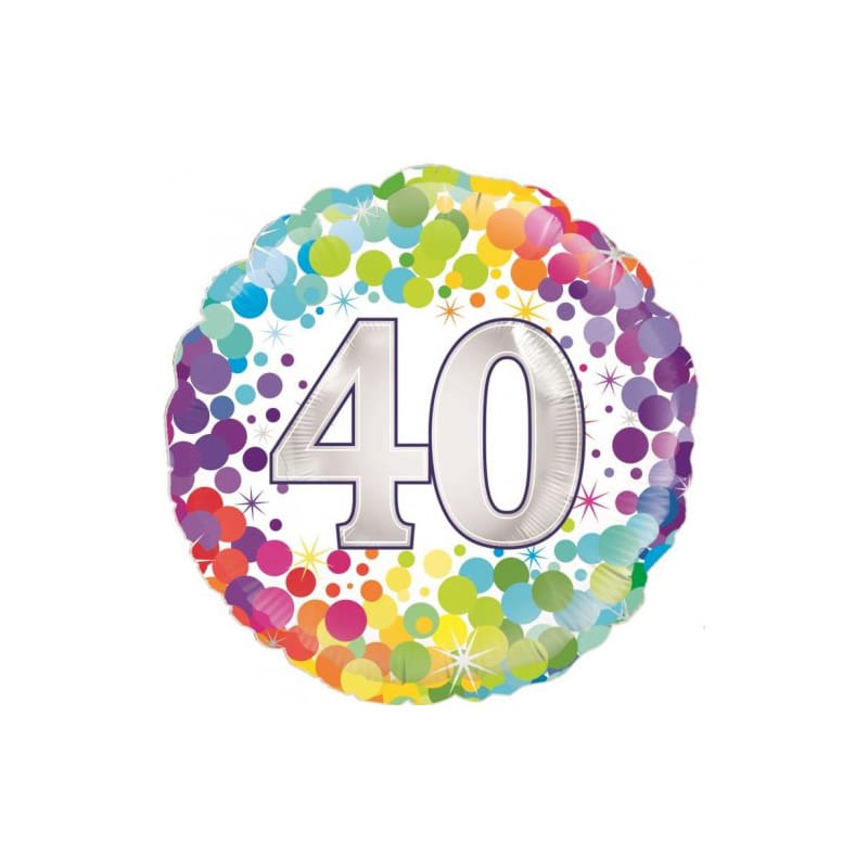 Foil 45cm 40 Colourful Confetti