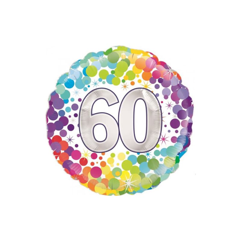 Foil 45cm 60 Colourful Confetti