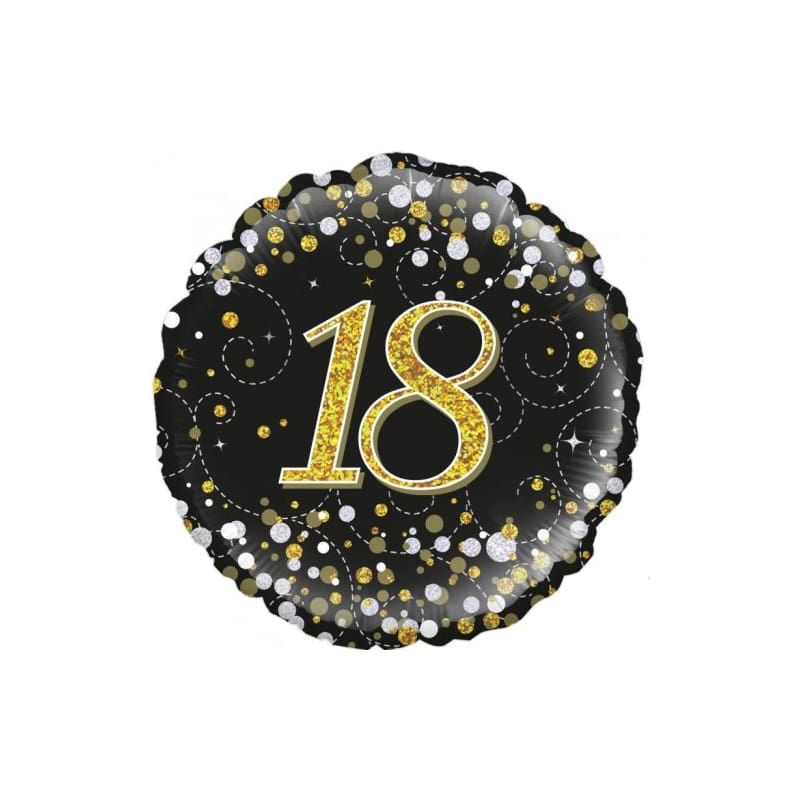 Foil 45cm 18 Sparkling Black Gold