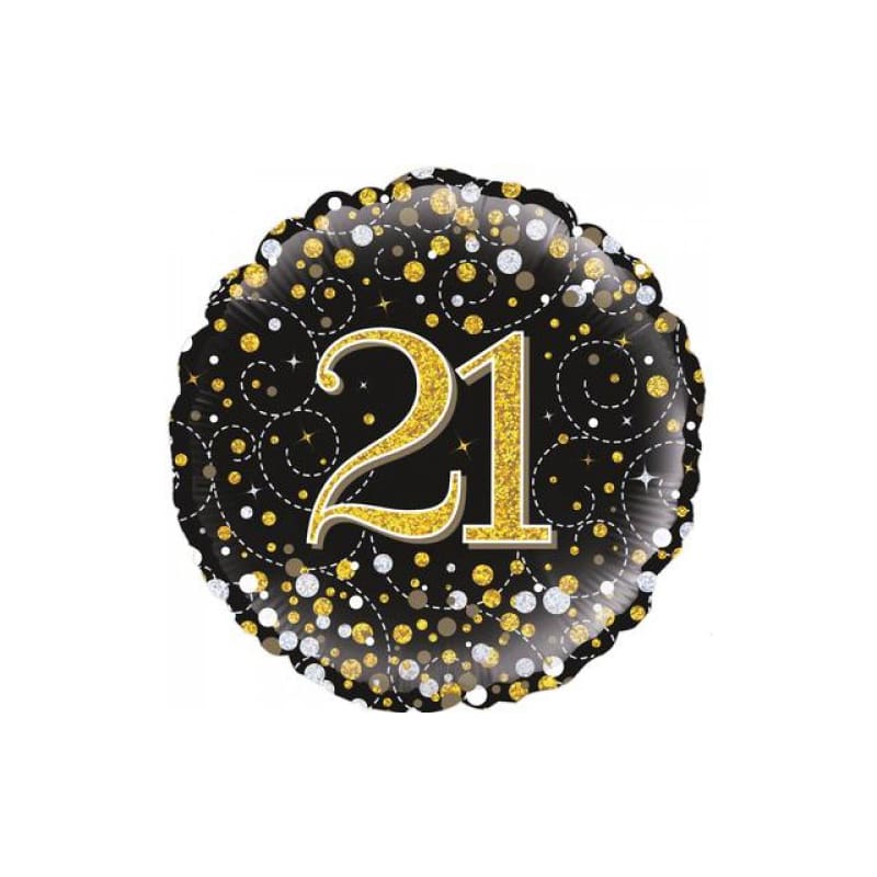 Foil 45cm 21 Sparkling Black Gold