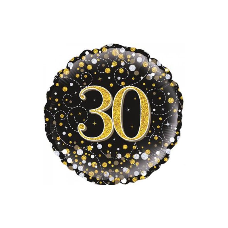 Foil 45cm 30 Sparkling Black Gold