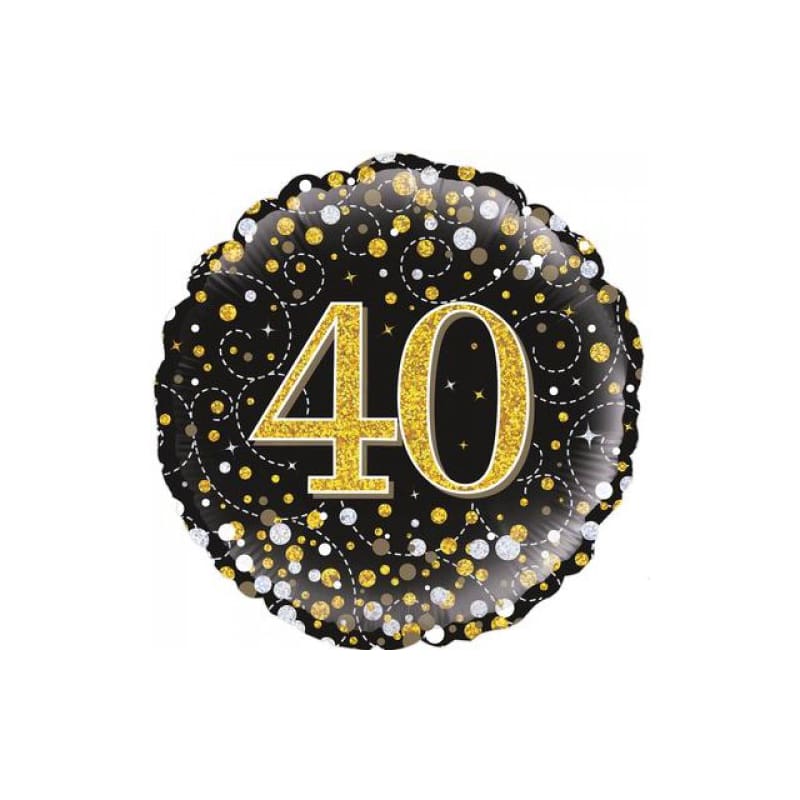 Foil 45cm 40 Sparkling Black Gold