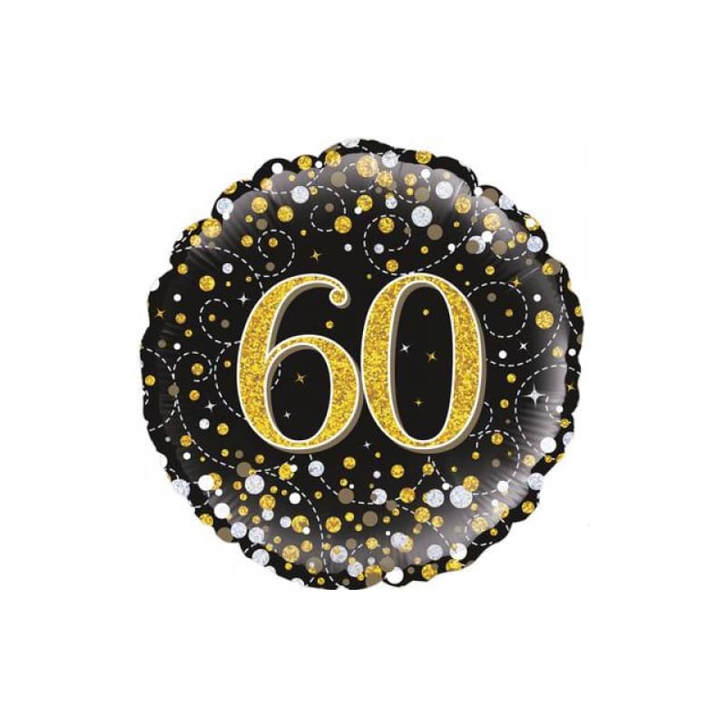 Foil 45cm 60 Sparkling Black Gold