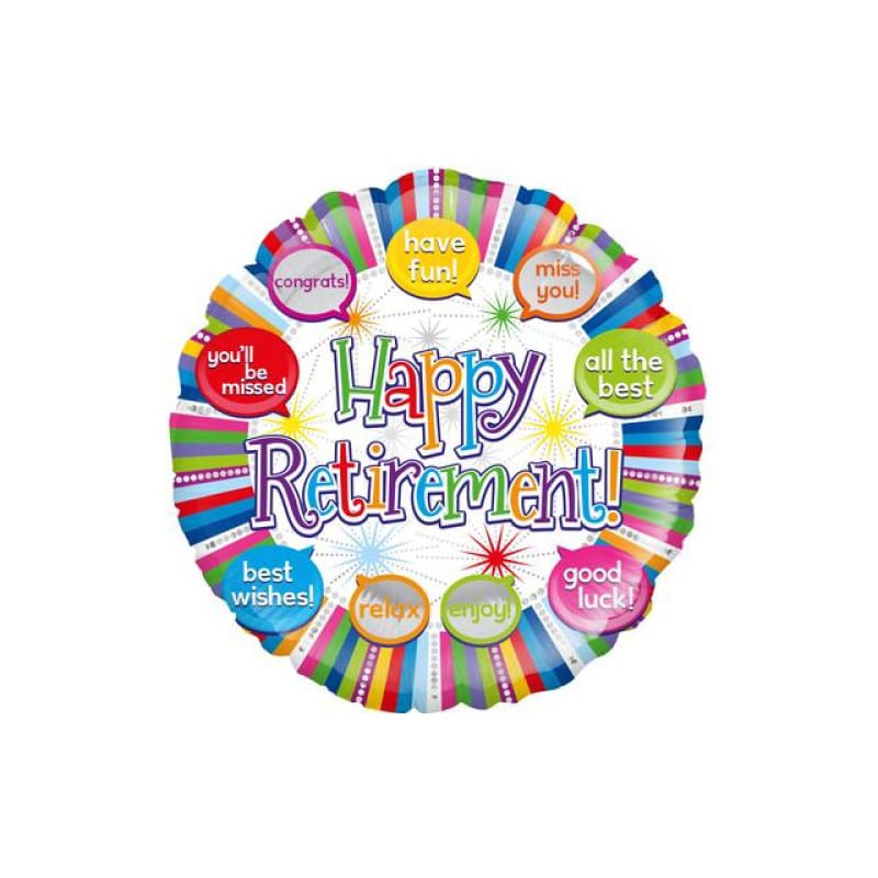 Foil 45cm Happy Retirement Sayings Multi