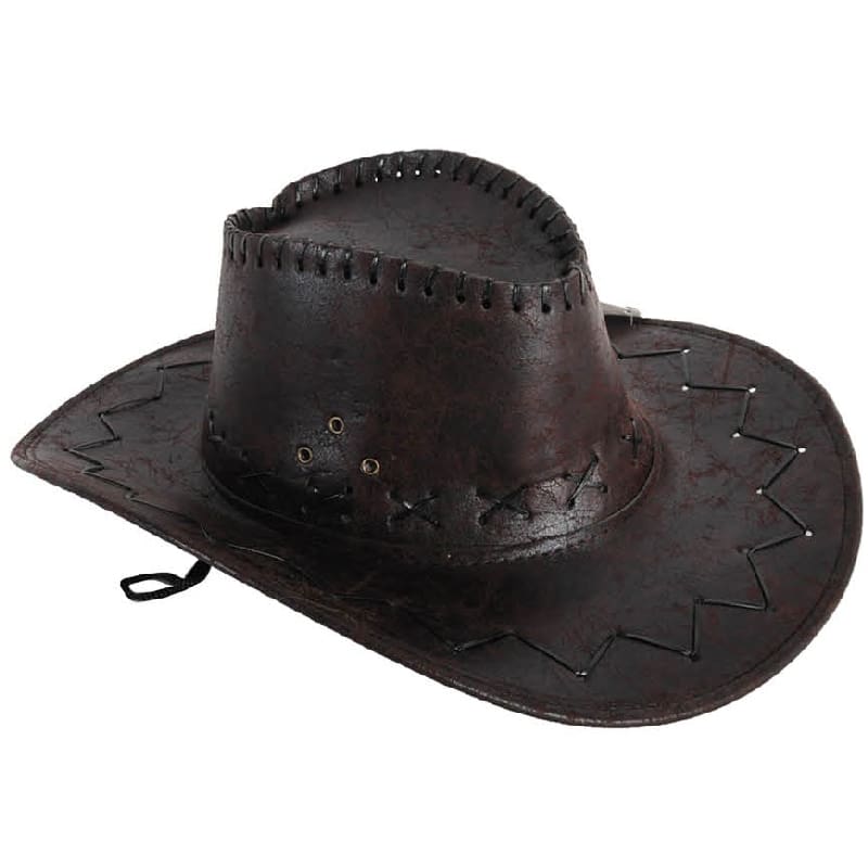 Hat Cowboy Dark Brown Vinyl