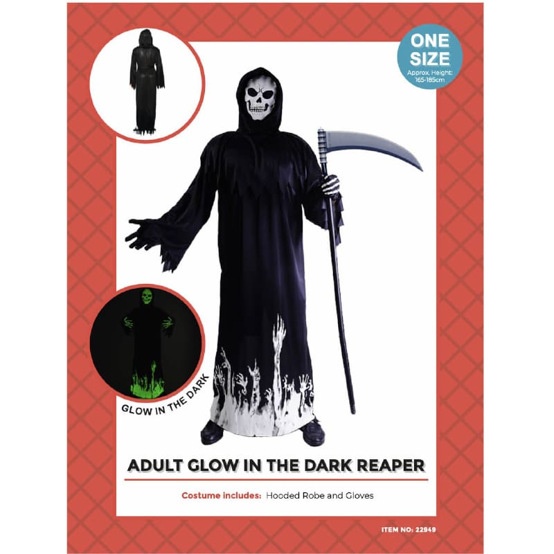 Costume Adult Reaper Glow in the Dark