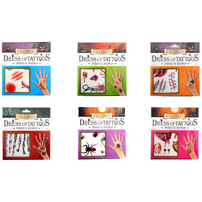 Tattoos Halloween Scary Assorted