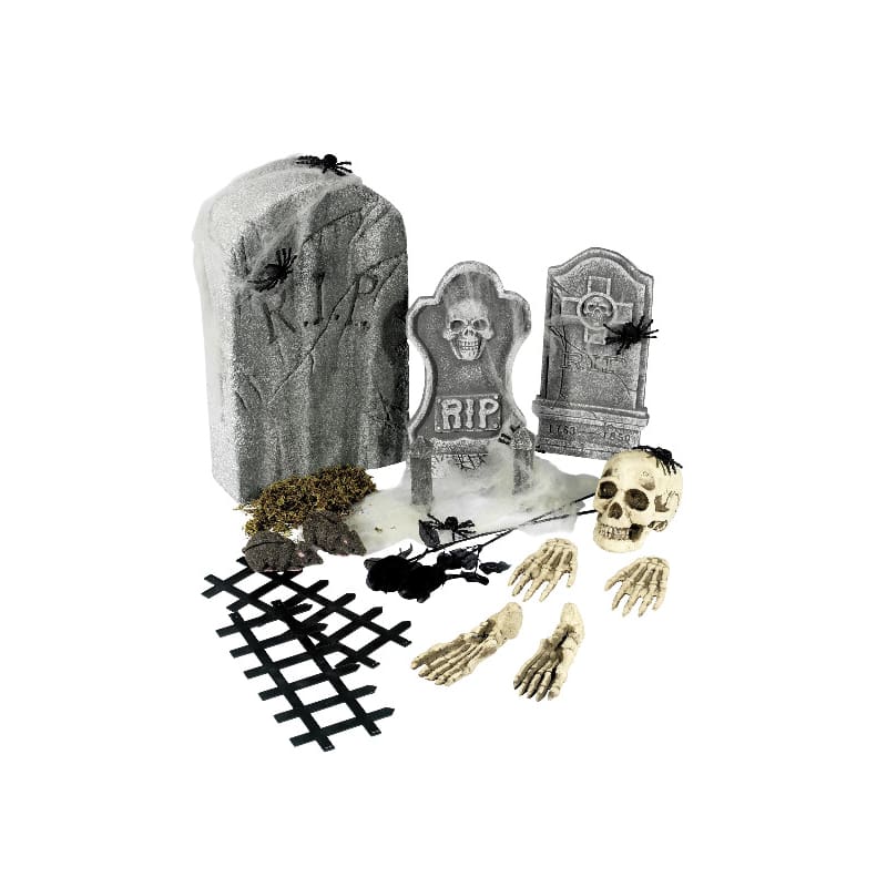 Graveyard Kit Tombstones Bones Pk24