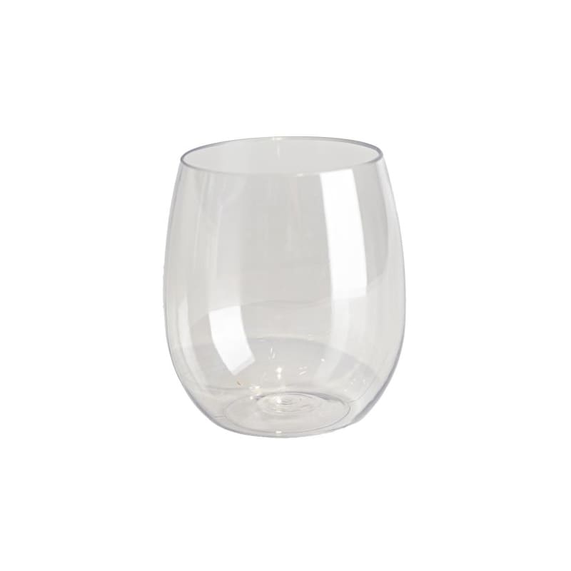 Wine Glass Stemless Plastic Pk6