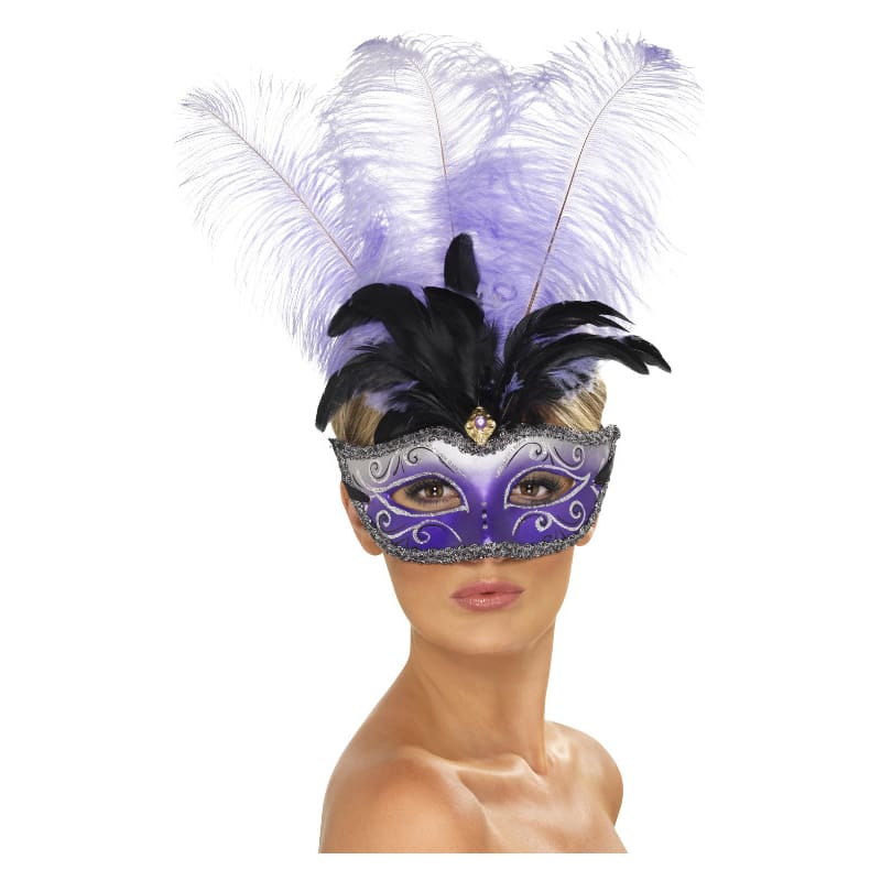 Mask Venetian Colombina Purple
