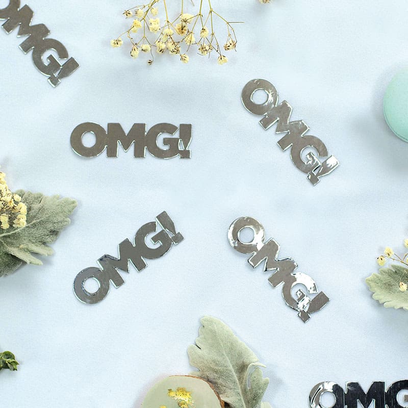Confetti Jumbo Foil OMG Silver Pk20 DNR