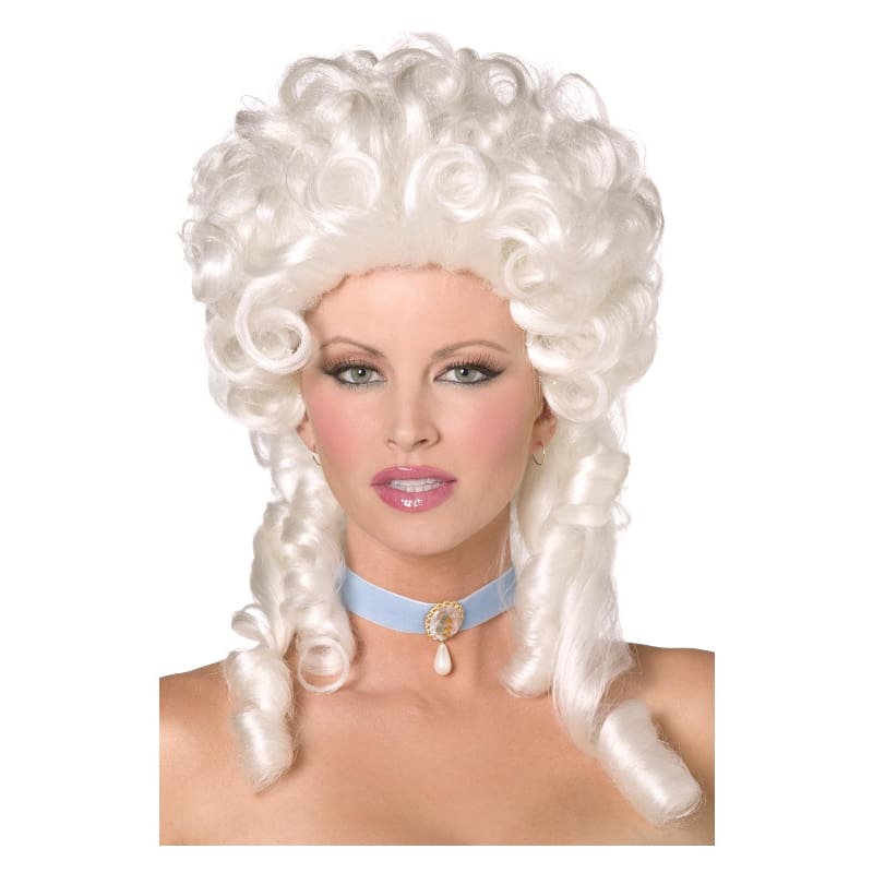 Wig Baroque Ringlet Curls White