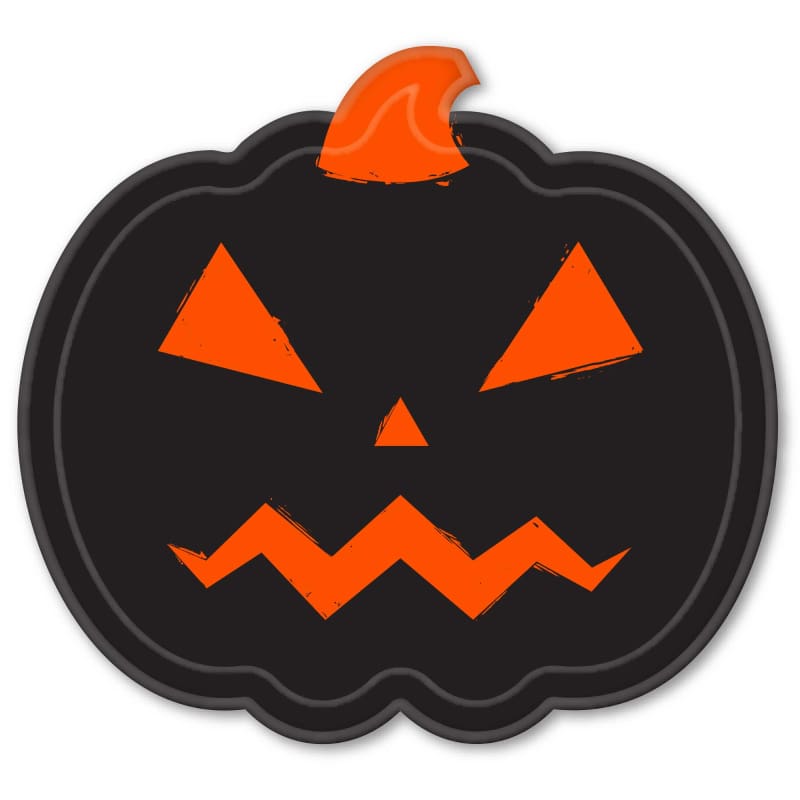 Plates Paper Pumpkin 17cm Pk8