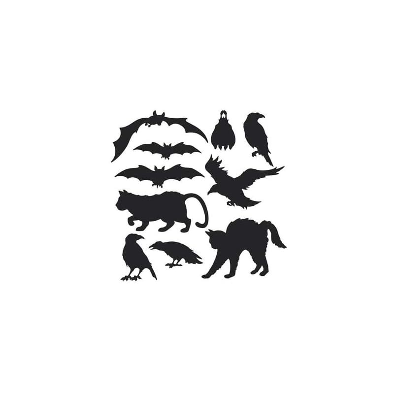 Cutout Scary Animal Silhouettes Pk10