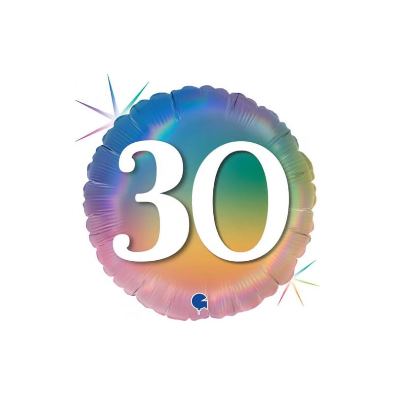 Foil 45cm 30 Pastel Rainbow