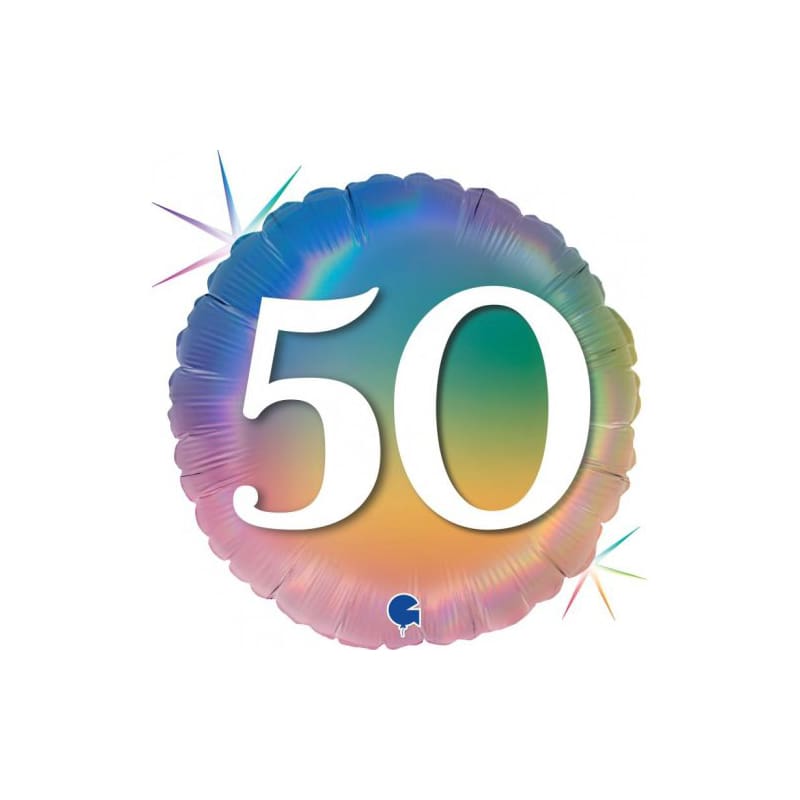 Foil 45cm 50 Pastel Rainbow