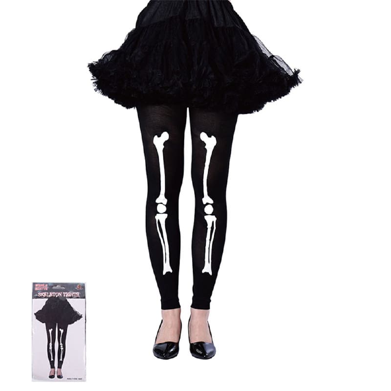Tights Skeleton Black
