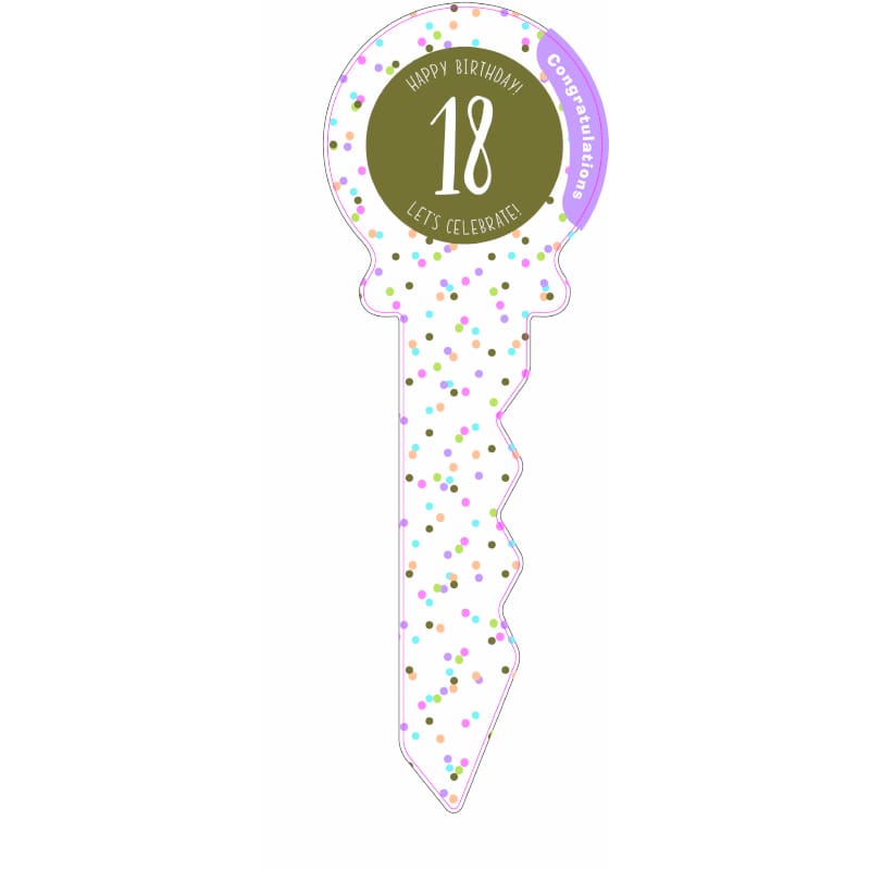 Key 18th Medium Confetti