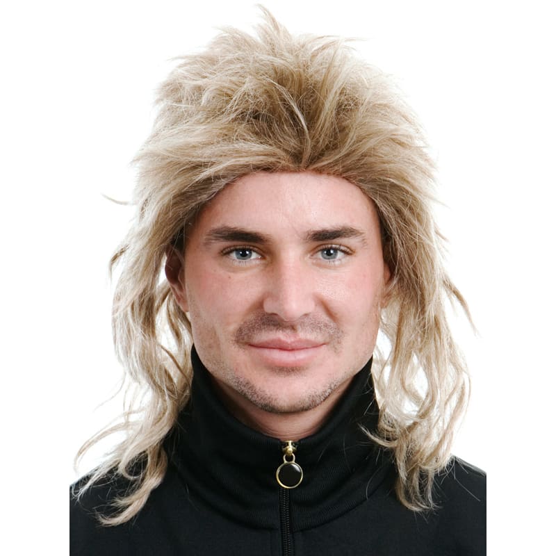 Wig Mullet Surfer Guy Brown