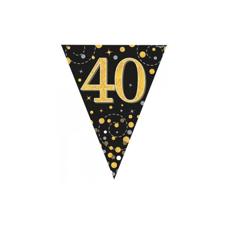 Flag Banner 40 Sparkle Fizz Black 4m