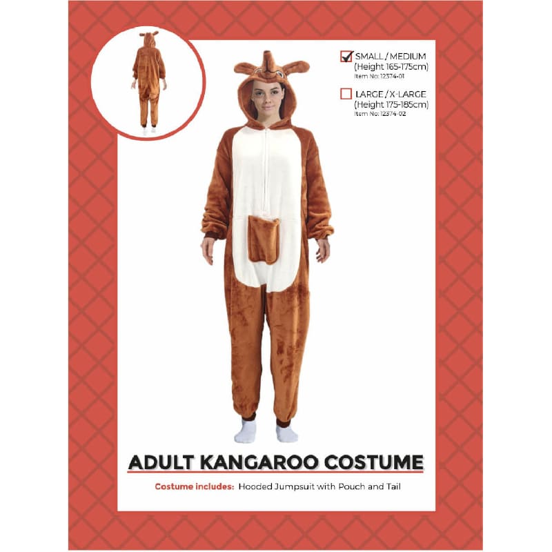 Costume Adult Kangaroo Onesie SM