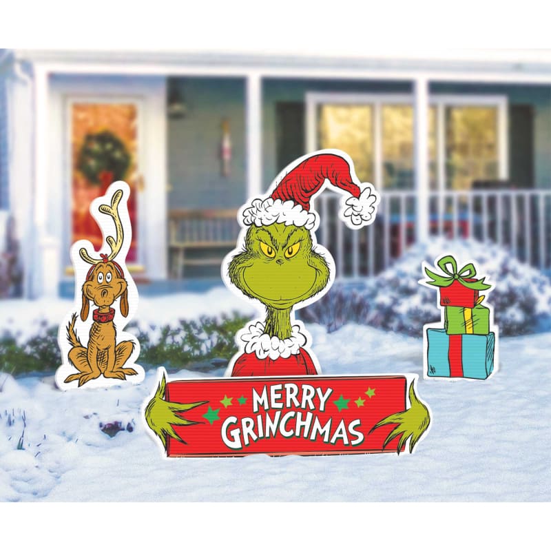 The Grinch Lawn Signs Pk3