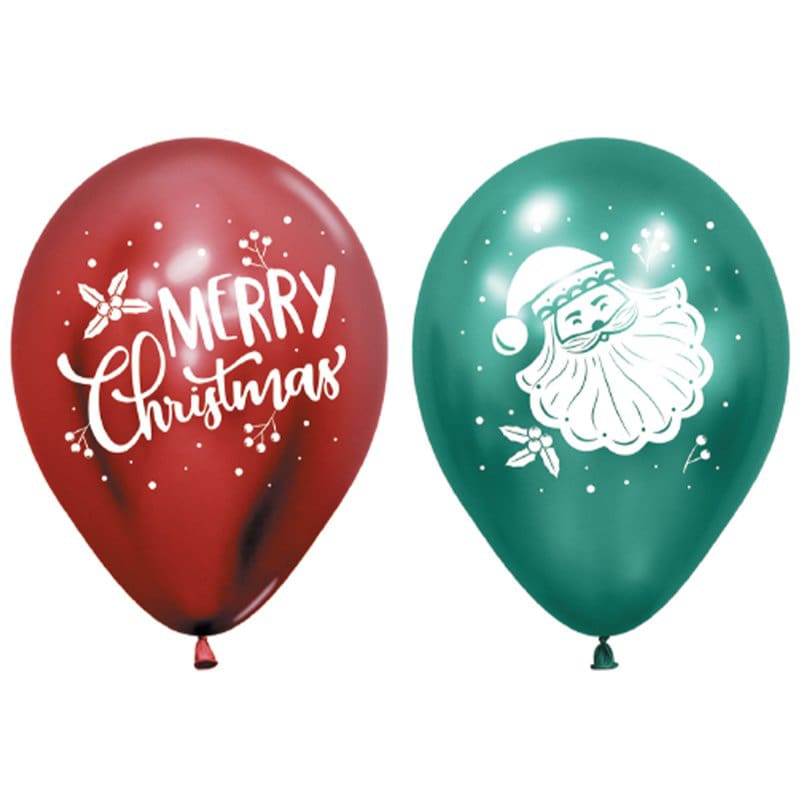 Balloons 30cm Reflex Christmas Santa P12