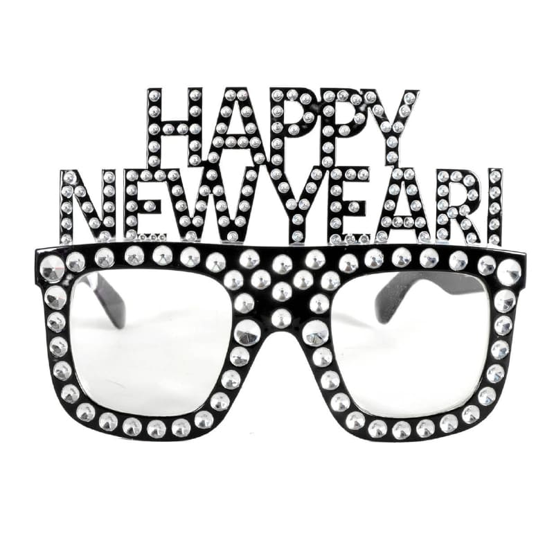 Sunglasses Happy New Year Black Bling