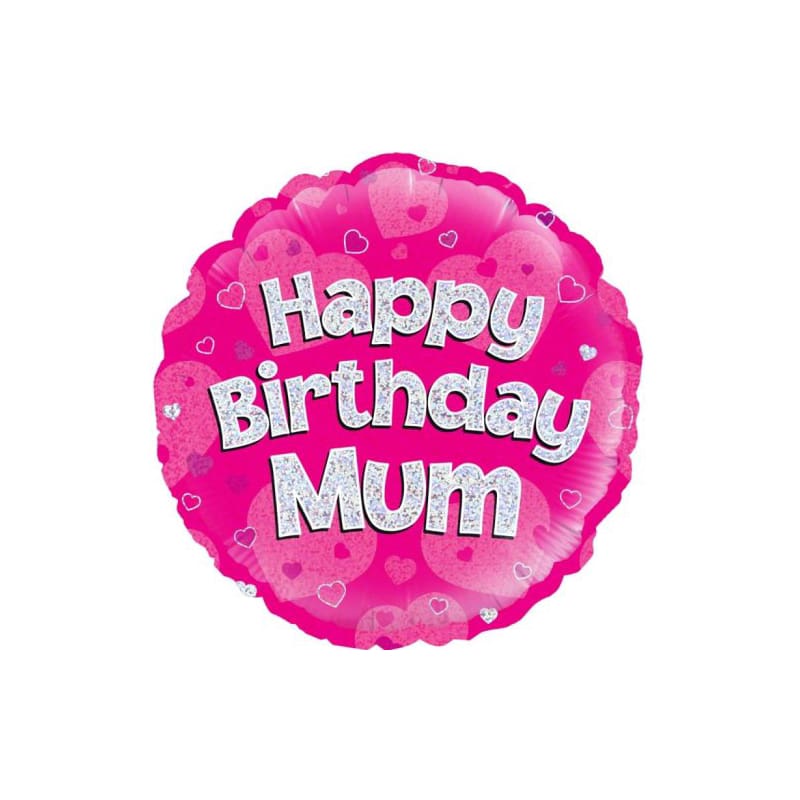 Foil 45cm Happy Birthday Mum Pink
