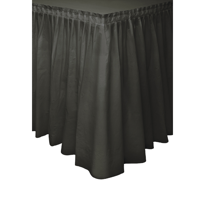 Tableskirt Plastic 74cm x 4.3m Black