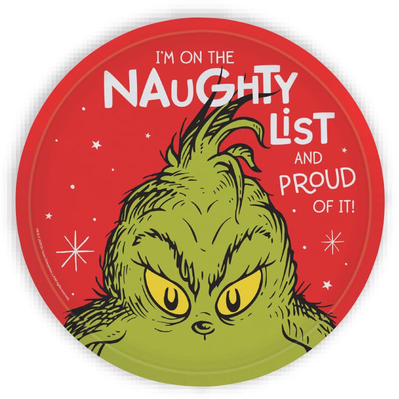 The Grinch Lunch Plates Pk8