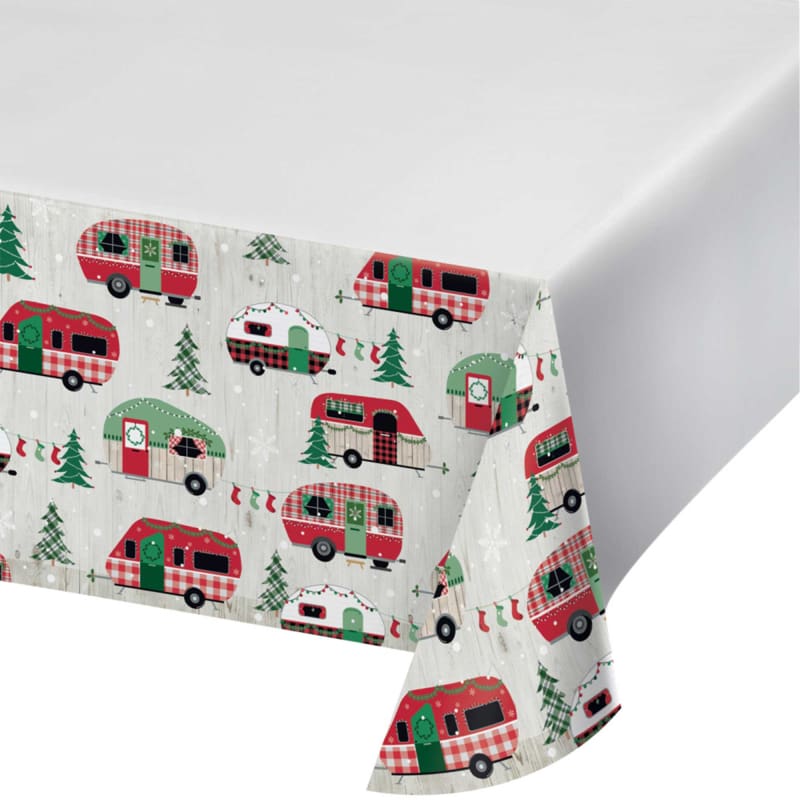 Christmas Campers Rect Tablecloth Paper