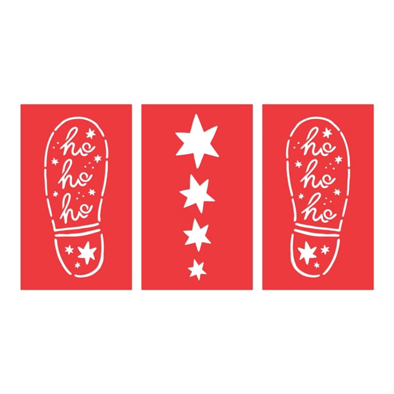 Stencil Santa Foot Prints