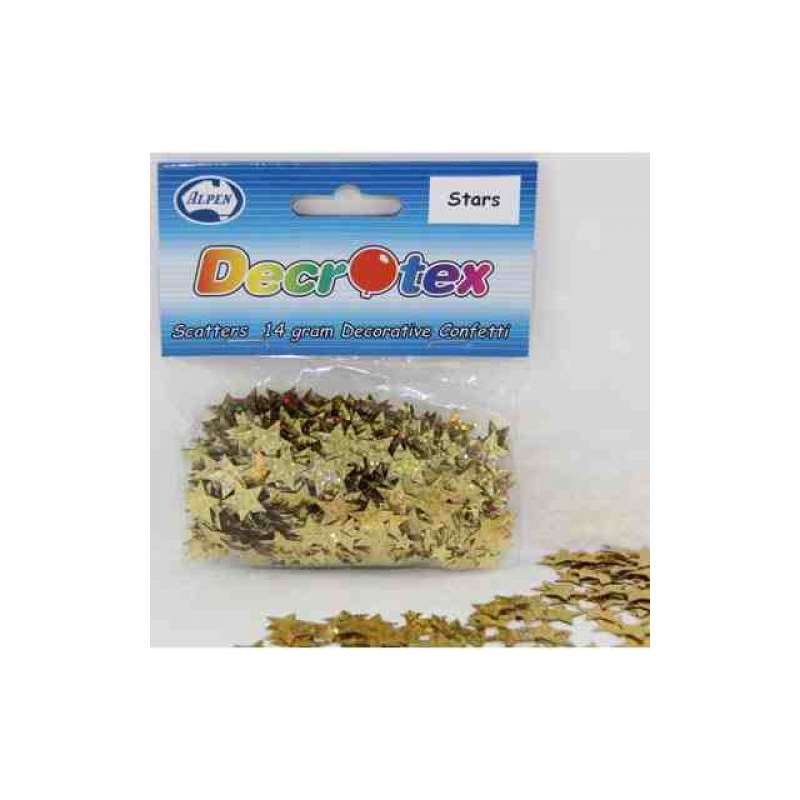 Confetti Stars Holographic Gold NLA