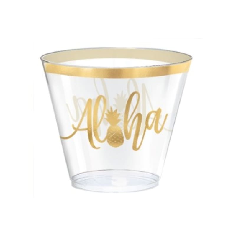Cups Tumbler Aloha Gold Pk30 DNR