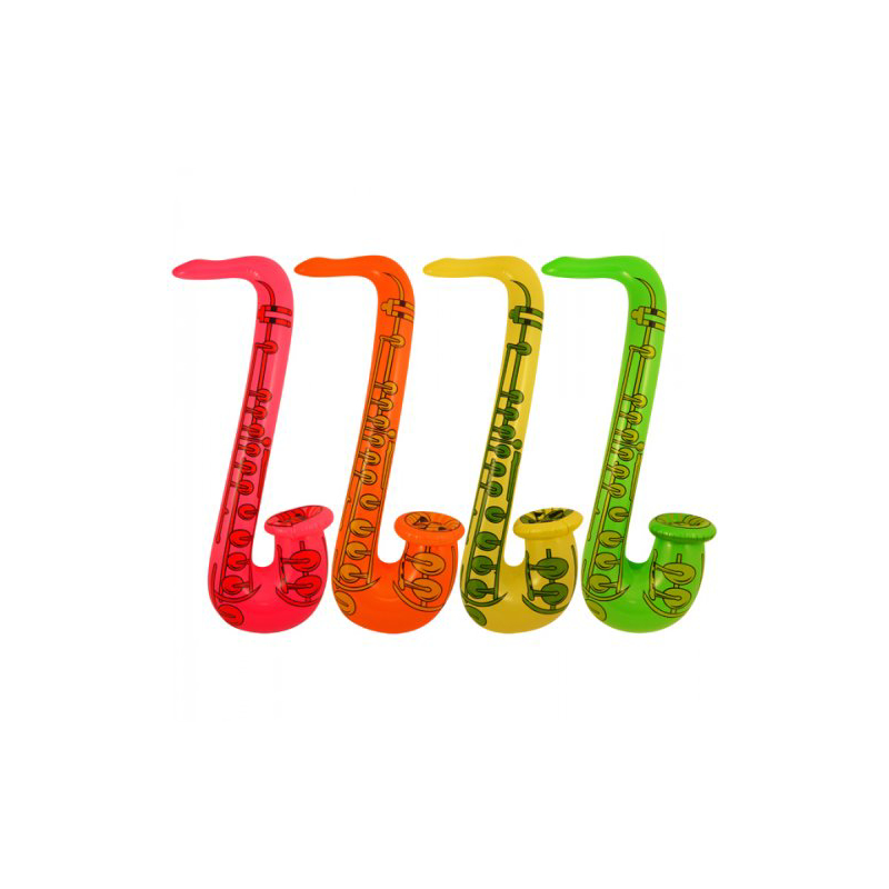 Inflatable Saxophone 74cm Neon Colours