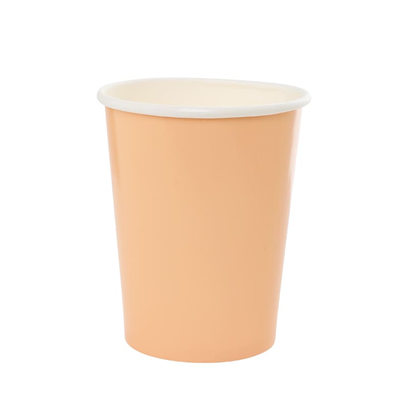 Cups Paper 260ml Peach Pk10