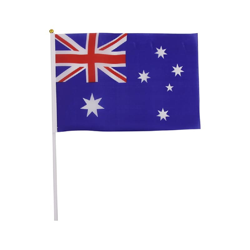 Flag Australia 15cm x 10cm Stick Pk10