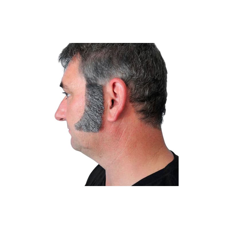 Sideburns Thick Curved Grey DNR