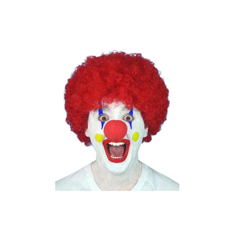 Wig Afro Clown Red