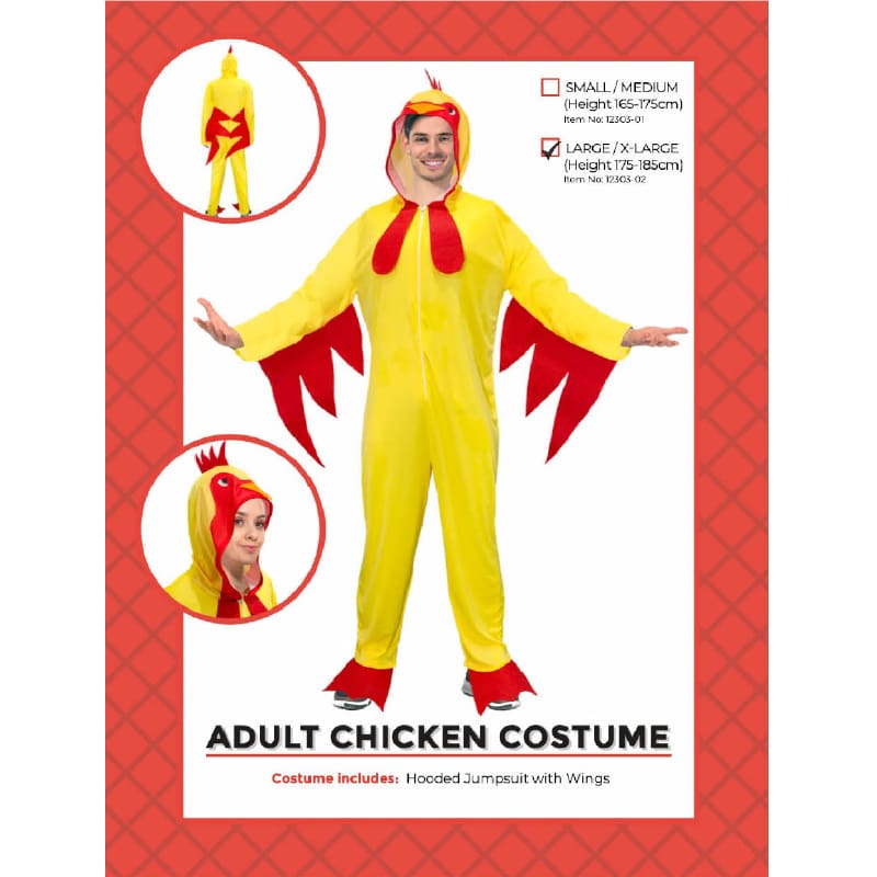Costume Adult Chicken SM