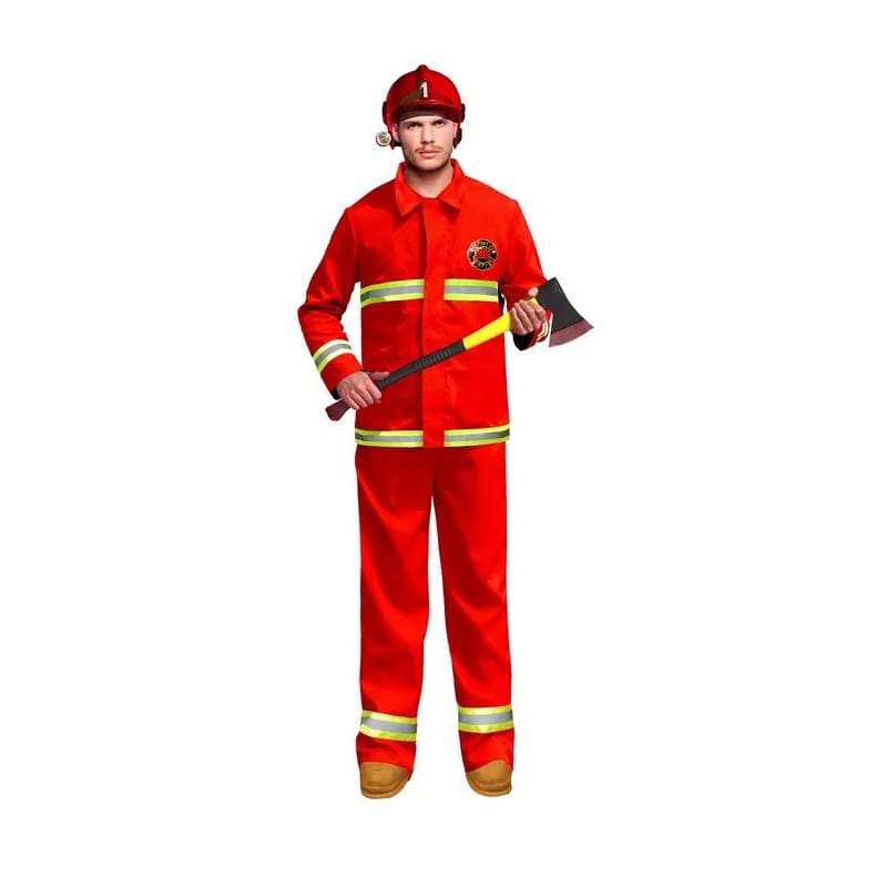Costume Adult Fireman Red M NLA